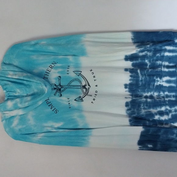 SIMPLY SOUTHERN HOODIE Super Soft Blue Tie Dyed - Picture 4 of 5